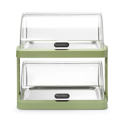 Chladicí vitrína roll top Duo UNIQ, HENDI, designed by Robert Bronwasser, Dvoudílná, Zelená, 480x355x(H)480mm, Obdélníkové…